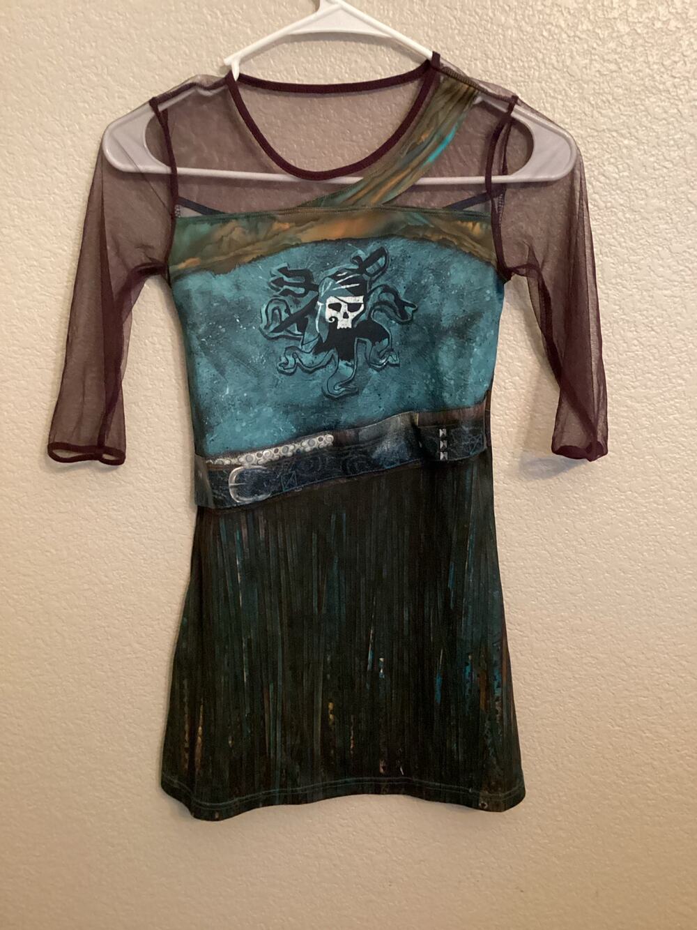 NWOT Disney Parks Descendants Uma Costume Villains Ursula Sea Witch Pirate S 7/8